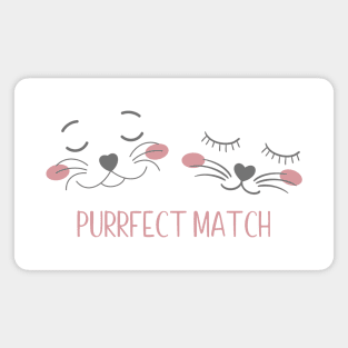 Valentine's Day with A Purrfect Match Magnet